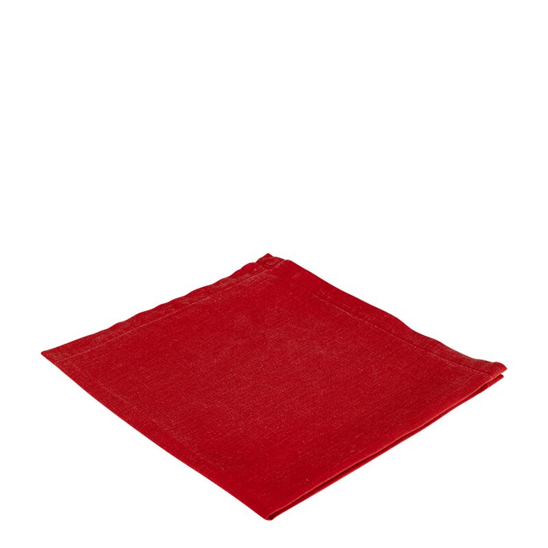 Servilleta de mesa lino rojo 50 x 50 cm