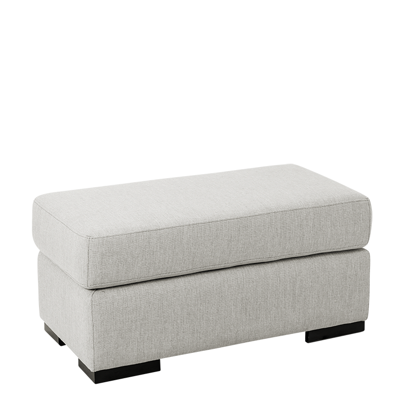 Puf Loft gris 40 x 80 cm Alt. 40 cm