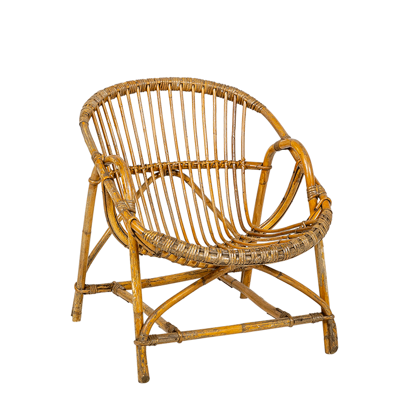 Sillón ratán vintage