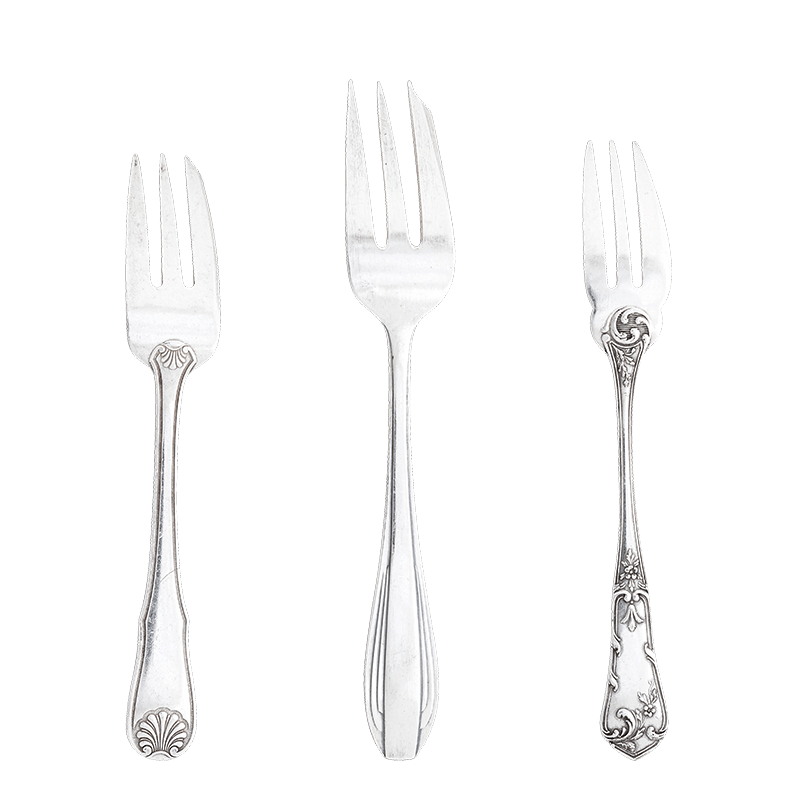 Tenedor cóctel plata vintage