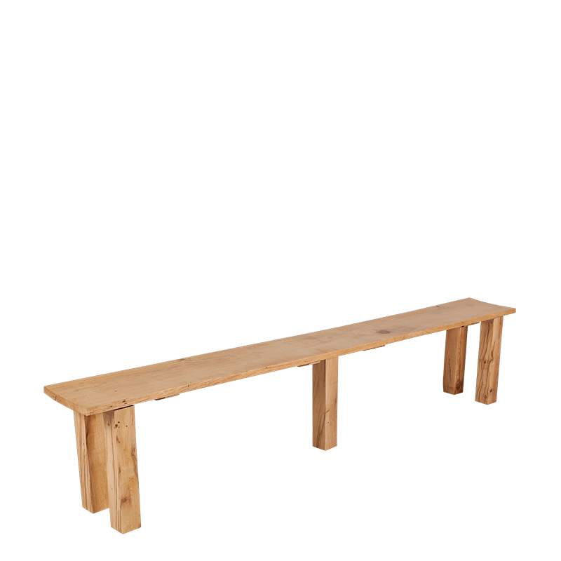 Banqueta de madera de roble — Singular