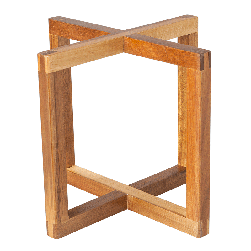 Realce madera natural 20 x 20 cm Alt 17,5 cm
