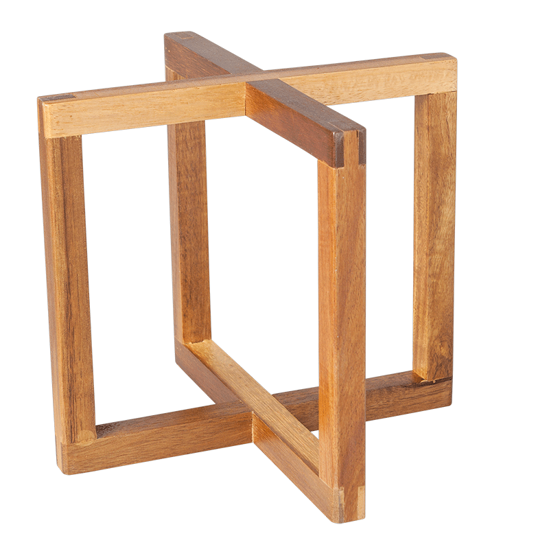 Realce madera natural 20 x 20 cm Alt 17,5 cm
