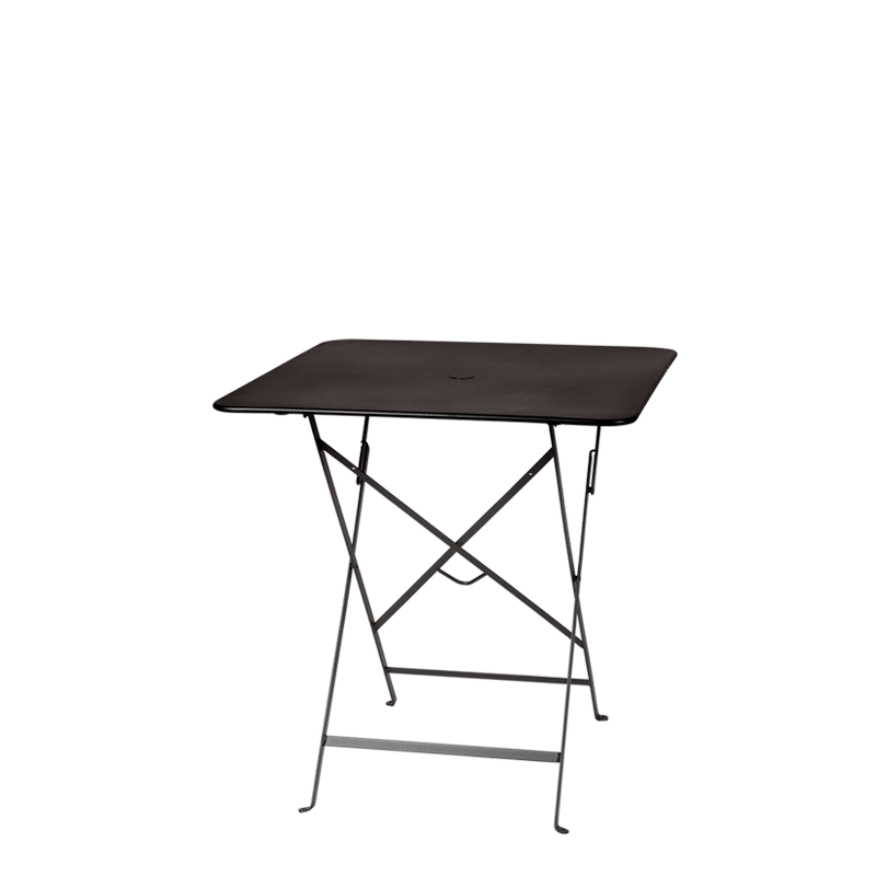 Mesa Trocadero cuadrada negra 70 x 70 cm