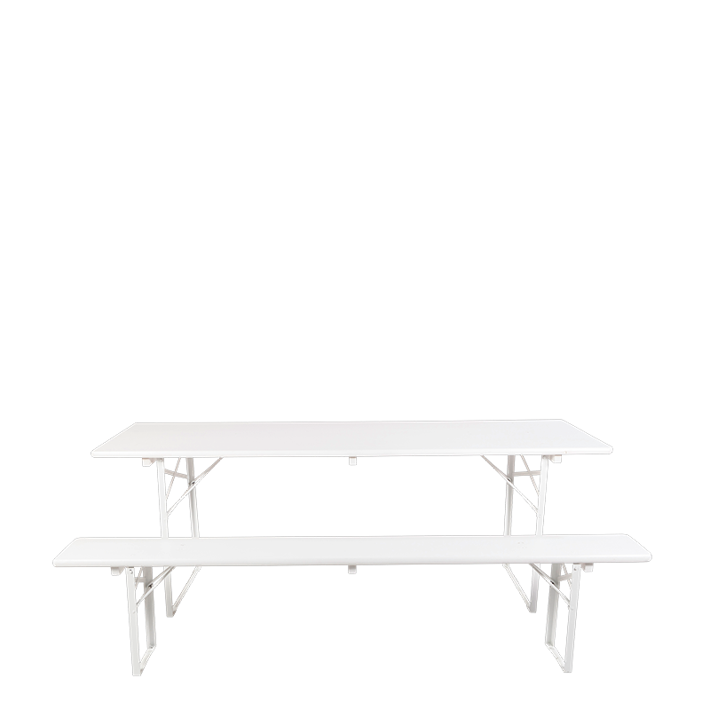 Mesa Kermesse blanca 70 x 220 cm Alt.78 cm