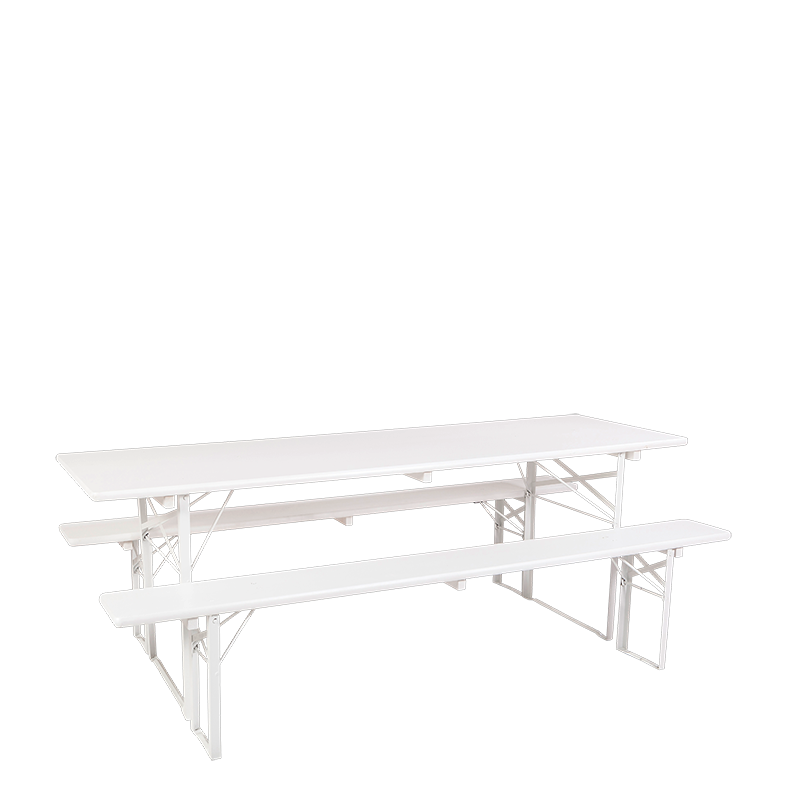 Mesa Kermesse blanca 70 x 220 cm Alt.78 cm