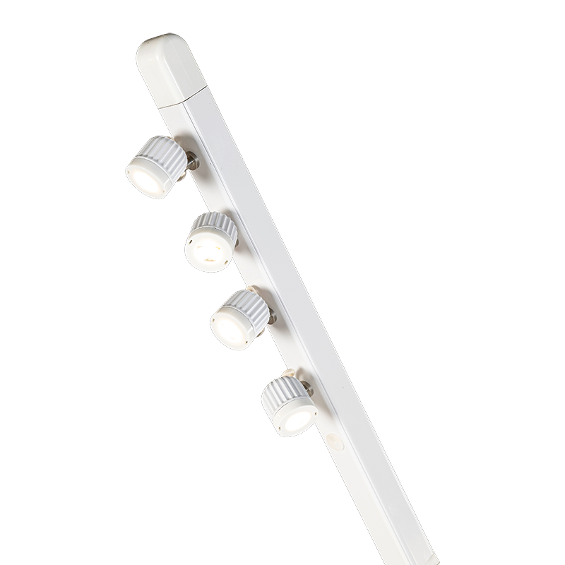Lote de 2 farola multi direccional blanca autónoma Alt 230 cm