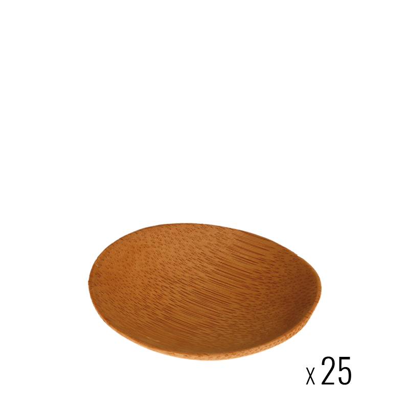 Lote de 25 redondo bambú Ø 6 cm