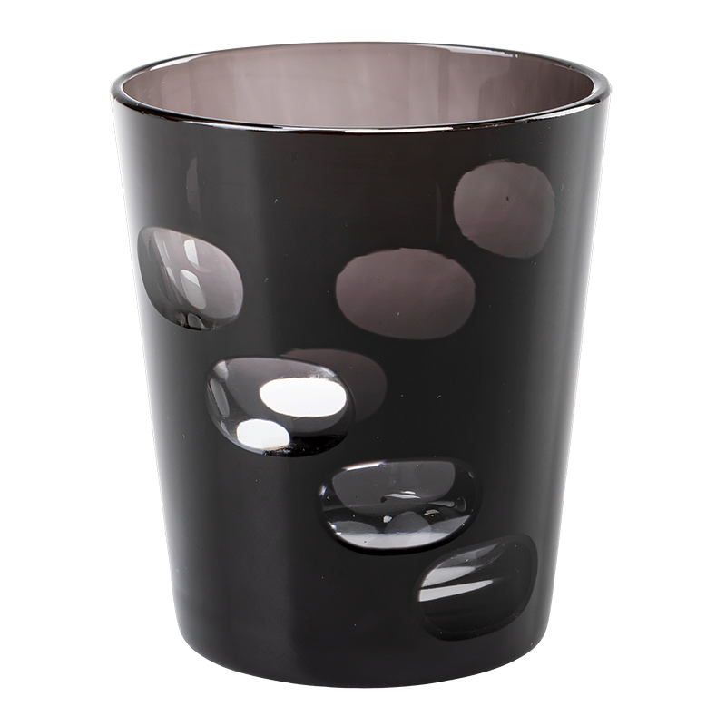 Vaso Mélodie negro Ø 8 cm Alt. 9 cm 24 cl