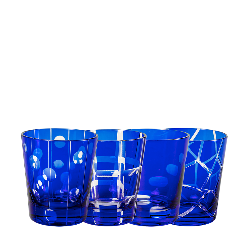 Vaso Mélodie azul Ø 8 cm Alt. 9 cm 24 cl