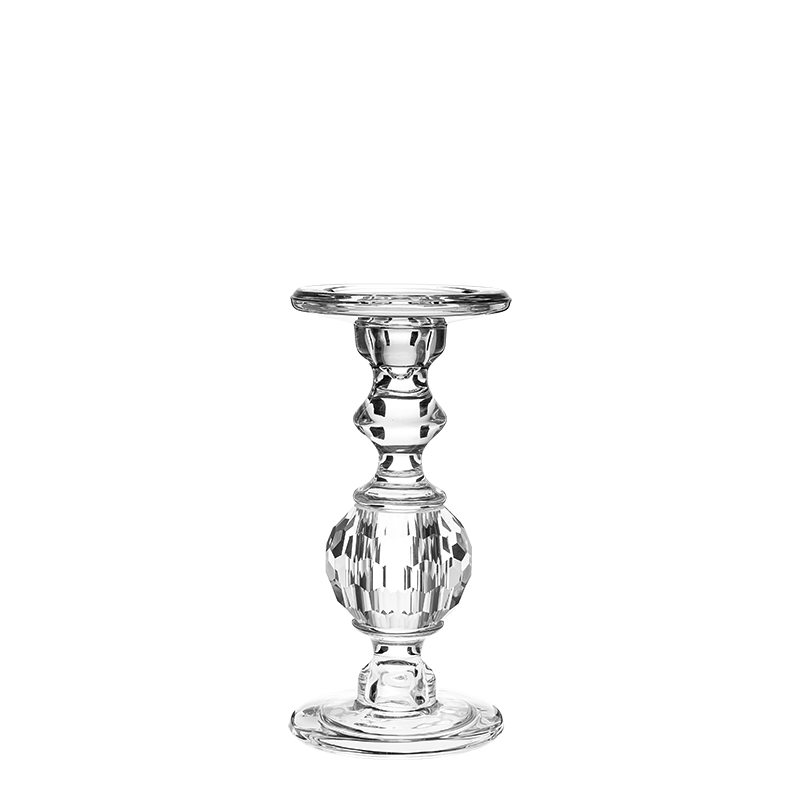 Lote de 3 portavelas en cristal Alt. 22 cm - 29,9 cm - 34,5 cm