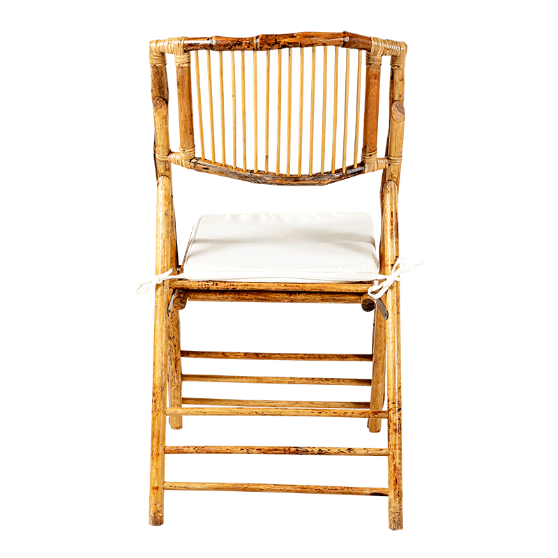 Silla Bali plegable con cojin crema