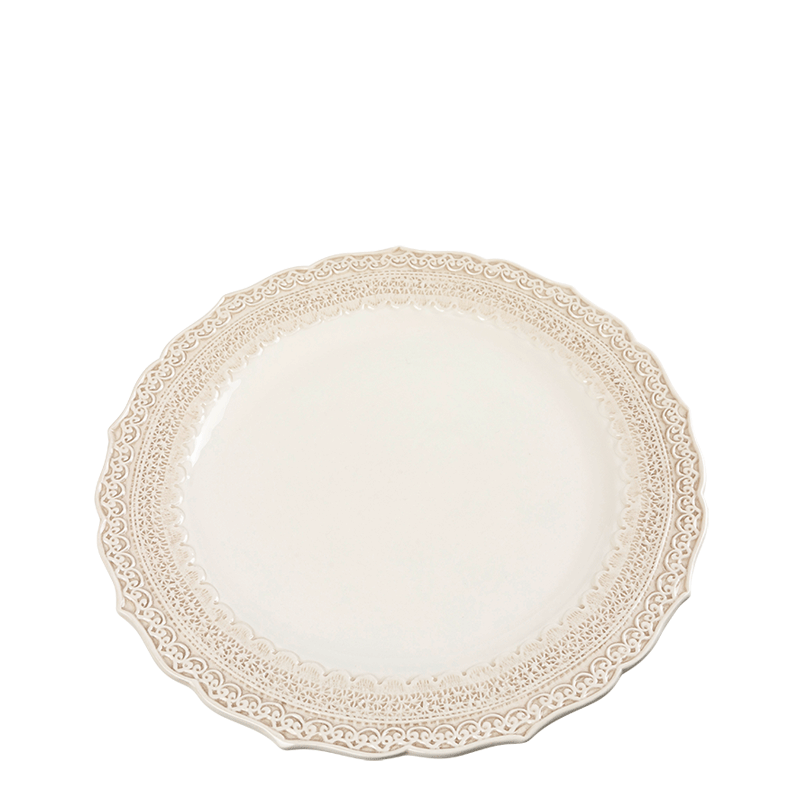 Plato llano Encaje crema Ø 28 cm