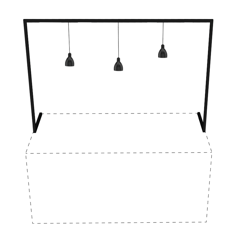 Arco pantallas industriales para buffet