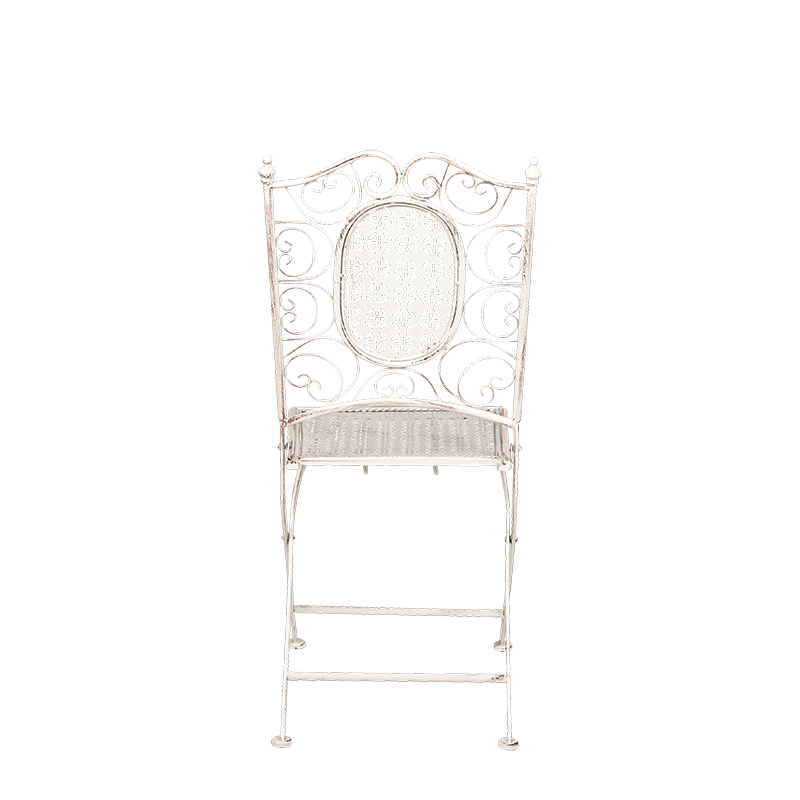 Silla de hierro forjado Chantilly blanca