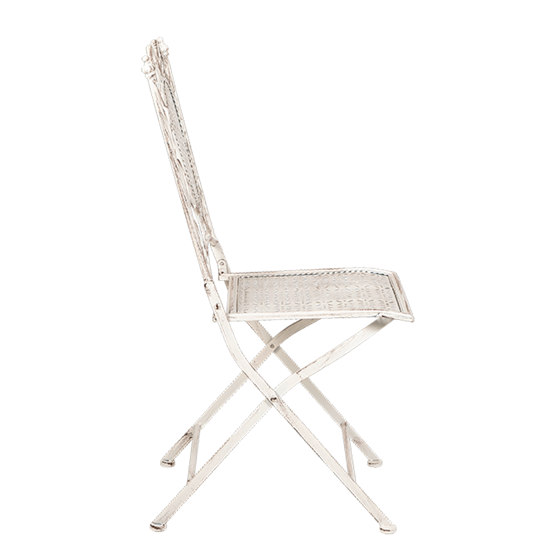 Silla de hierro forjado Chantilly blanca