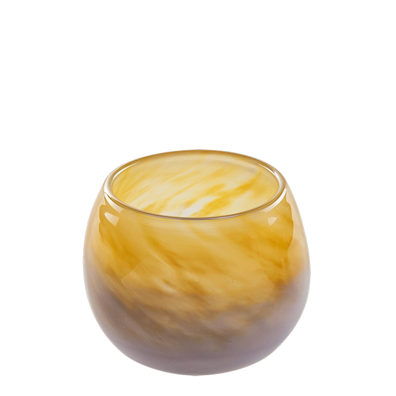 Portavela Murano Ámbar Alt. 8 cm. Ø 10 cm.