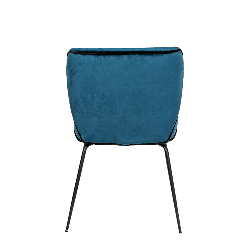 Silla Dandy de terciopelo azul