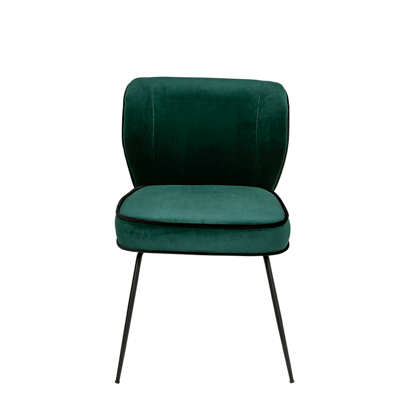 Silla Dandy de terciopelo verde