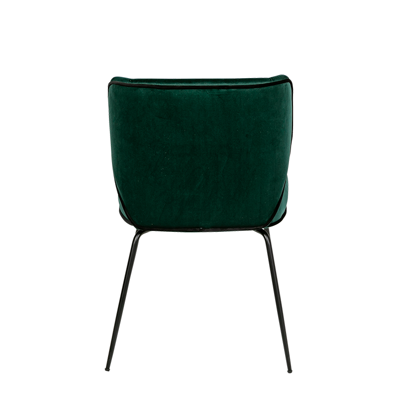 Silla Dandy de terciopelo verde