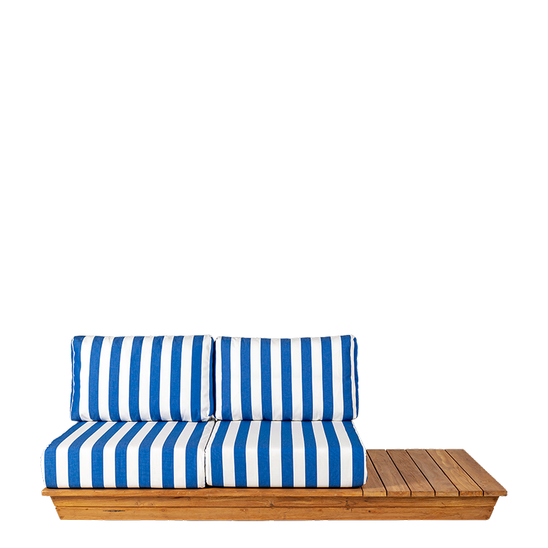 Sofá Chill-out Beach Club Blue 76 x 204 cm Alt. 70 cm
