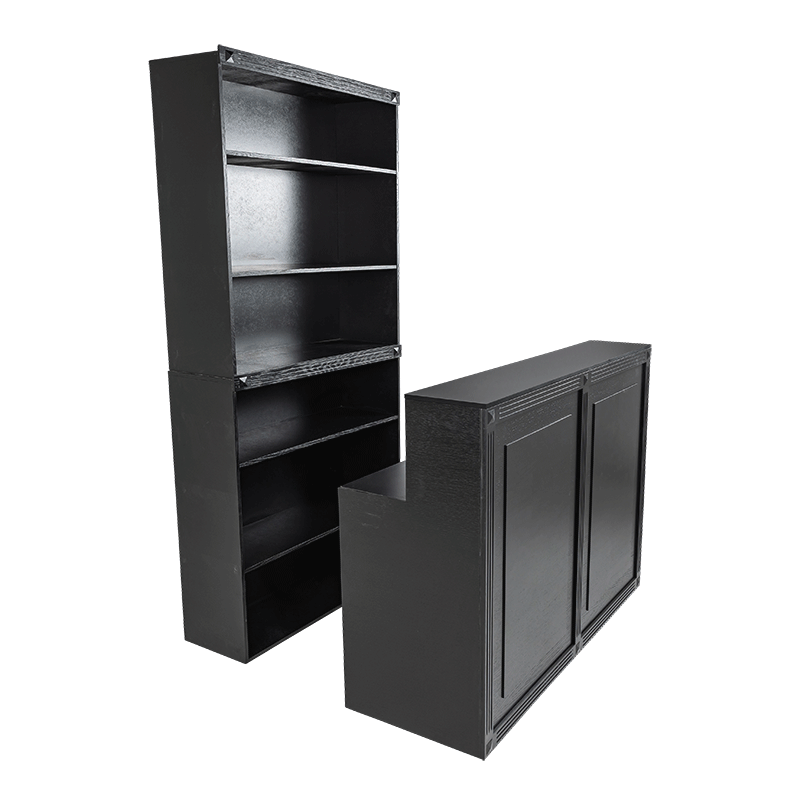 Barra plegable Cigare Club negro 55 x 150 cm Alt. 115 cm
