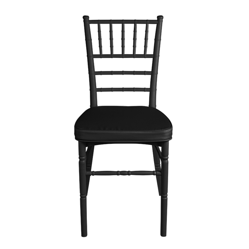 Silla Bambú negra asiento negro