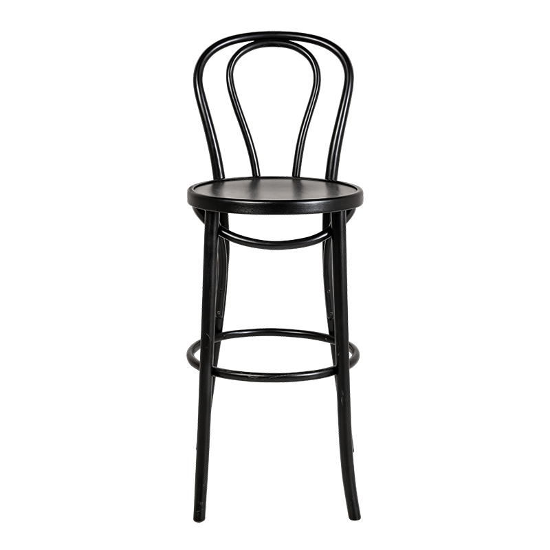 Silla alta Bistrot negra Ø 40 cm H 109 cm