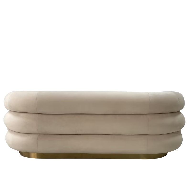Sofá Roberta beige 82 x 190 cm H 65 cm