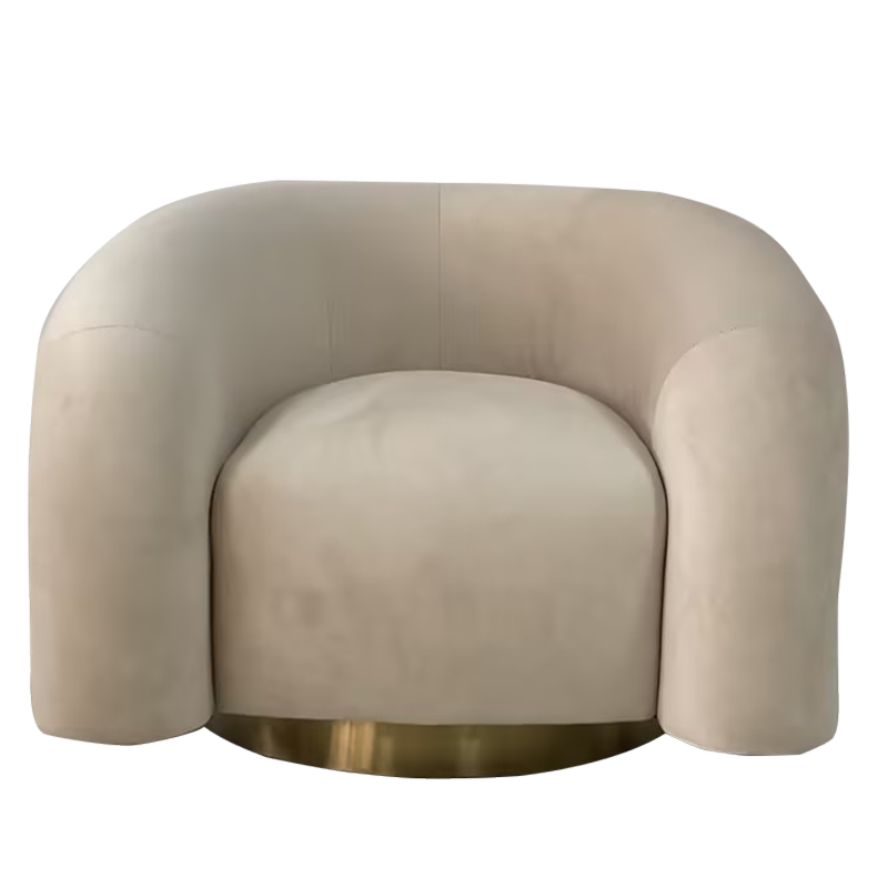 Sillón Roberta beige 82 x 90 cm H 65 cm