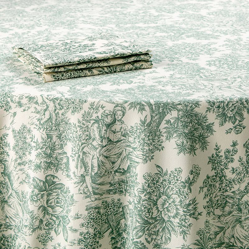 Manteler&iacute;a Toile de Jouy verde