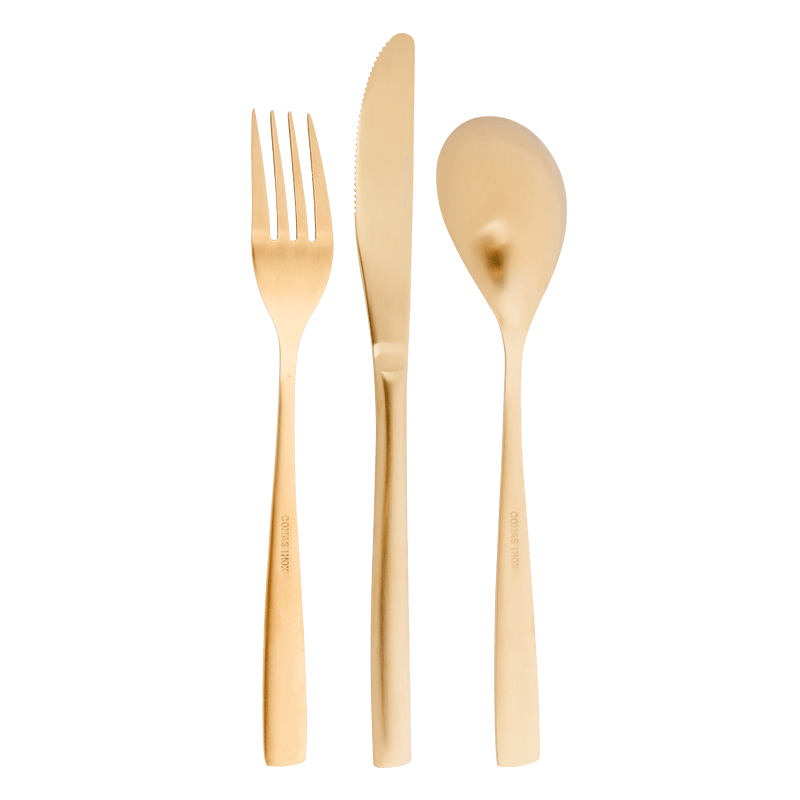 Cubiertos Neo dorado