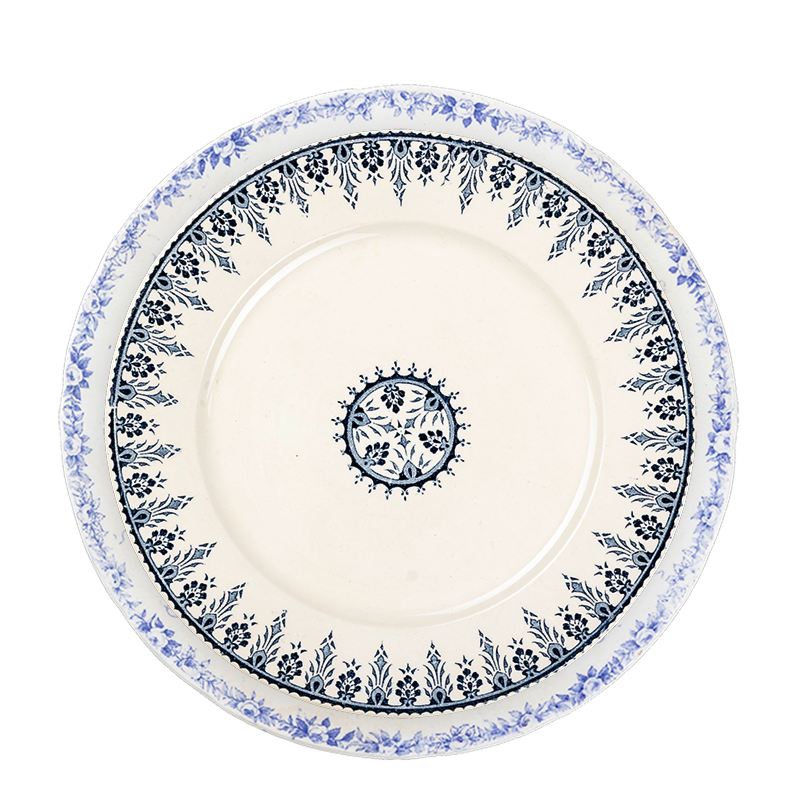 Platos Vintage azul verde