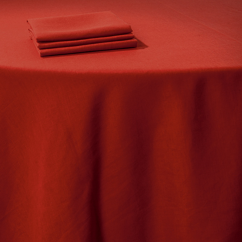 Pasillo de mesa lino rojo 50 x 270 cm