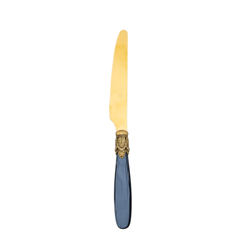 Cuchillo de entremés Nácar negro y dorado