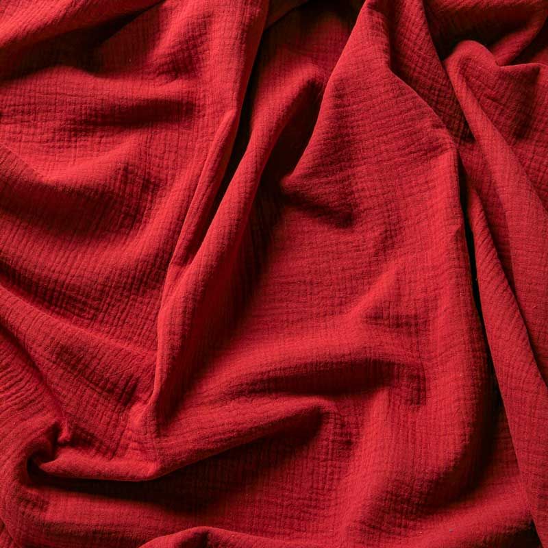 ML de gasa de algodón roja L 130 cm
