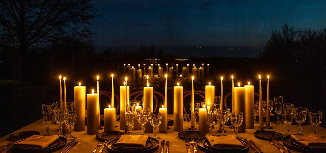 Candle light dinner