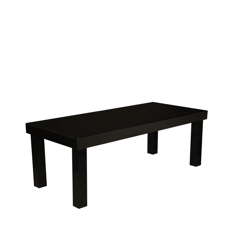 Mesa metacrilato negra 90 x 200 cm Alt. 75 cm