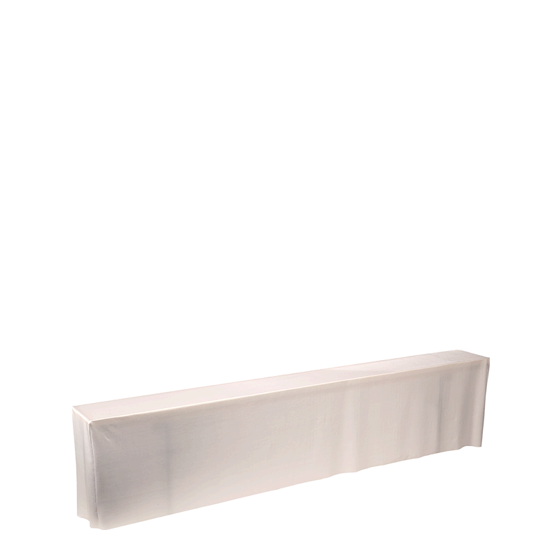 Funda blanca para banco 220 x 25 x 50 cm con asiento acolchado