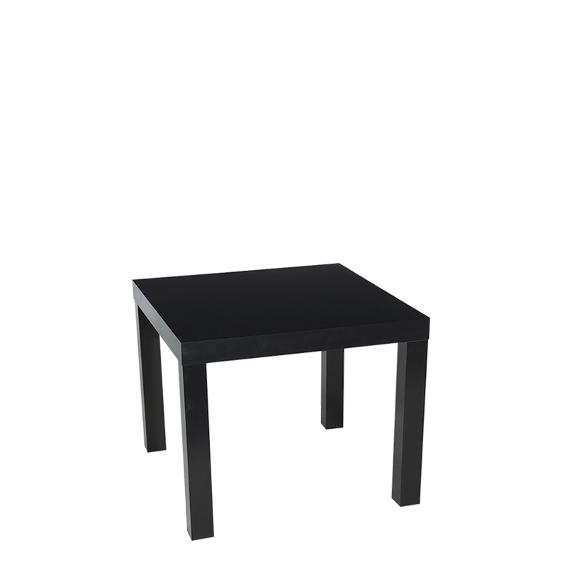Mesa baja  negra  55 x 55 cm Alt. 45 cm