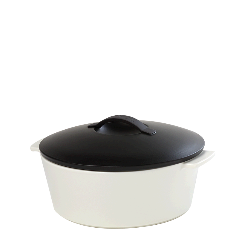 Cazuela negra y blanca Ø 26 cm 340 cl