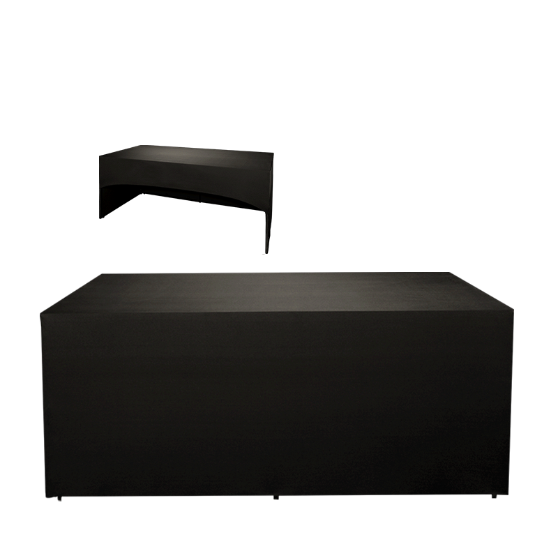 Buffet plegable con funda negra "3 caras" 100 x 200 cm H 91 cm