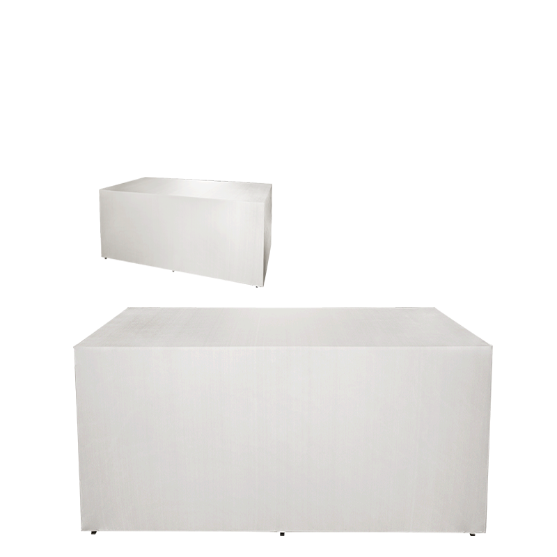 Buffet plegable con funda blanca "4 caras"  100 x 200 cm H 91 cm