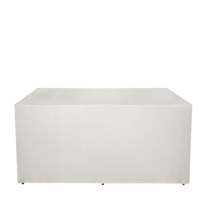 Buffet plegable con funda blanca "4 caras" 100 x 200 cm y ruedas