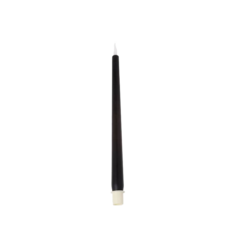 Vela de candelabro eléctrica Alt. 29 cm negro (autonomía 8h)