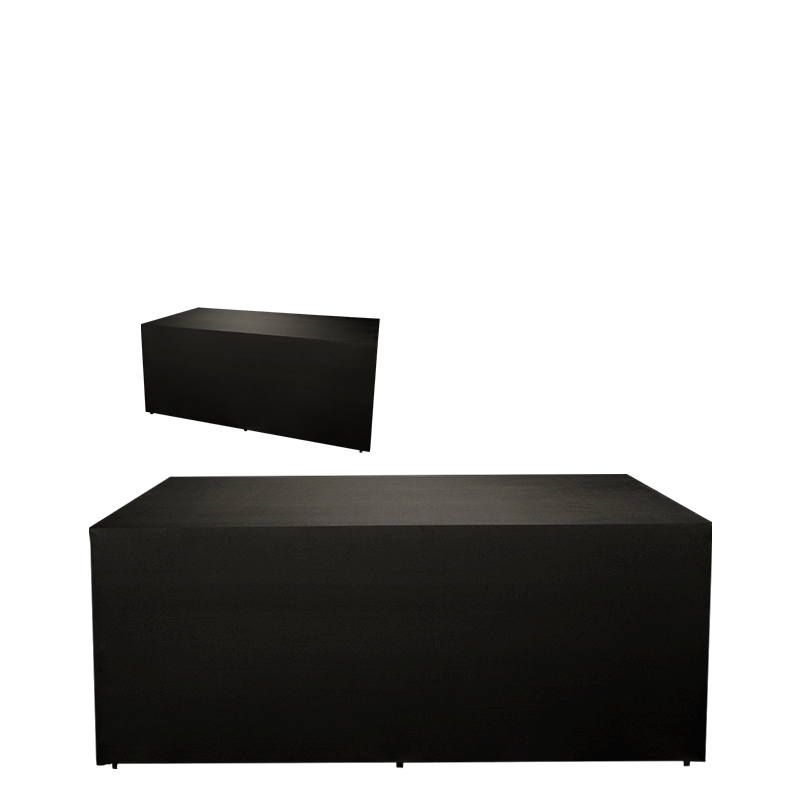 Buffet plegable con funda negra "4 caras" 80 x 200 cm Alt. 91 cm