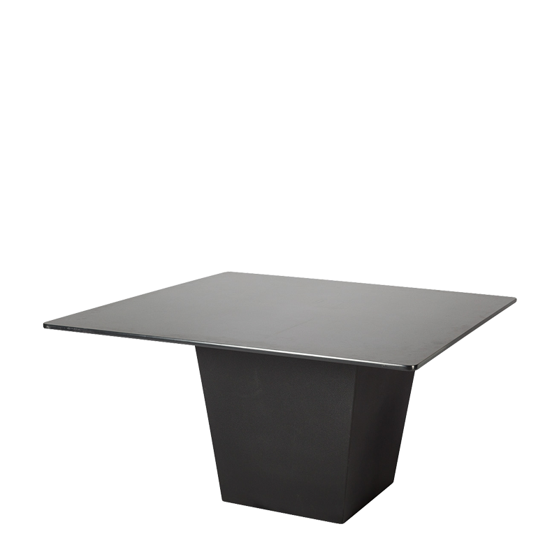 Mesa Alt. 75 cm Cono negra con sobre negro 140 x 140 cm