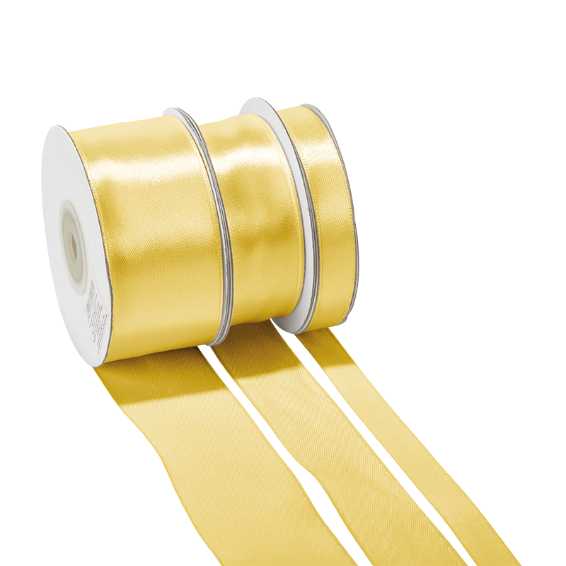 Cinta de satén Oro - ancho 12 mm - Rollo de 25 m