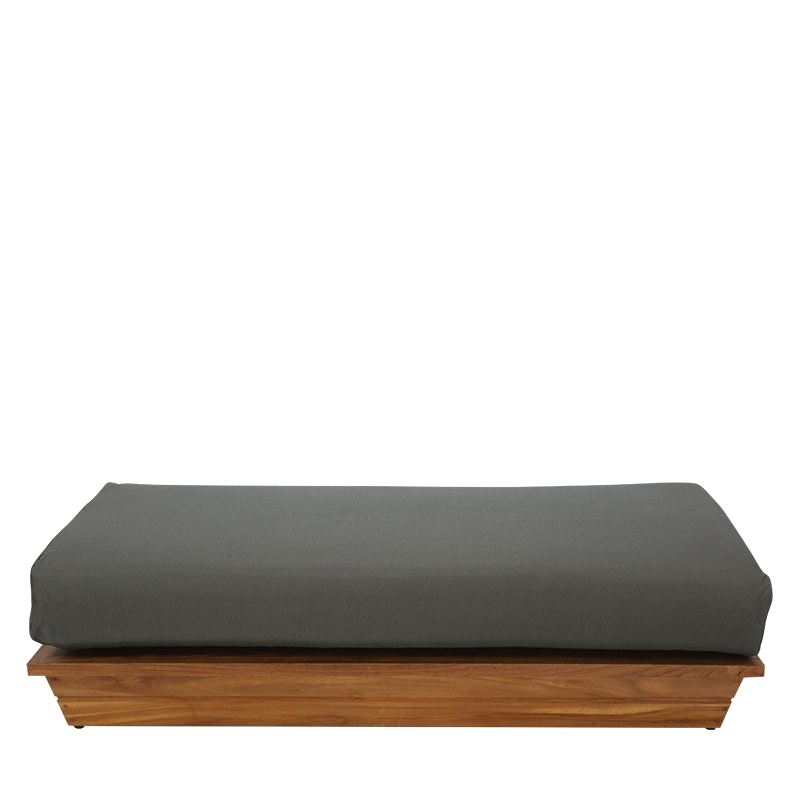 Banqueta Lounge gris 70 x 140 cm