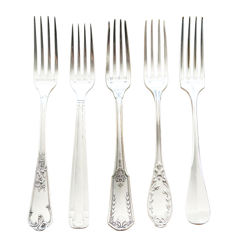 Tenedor de mesa Vintage plata